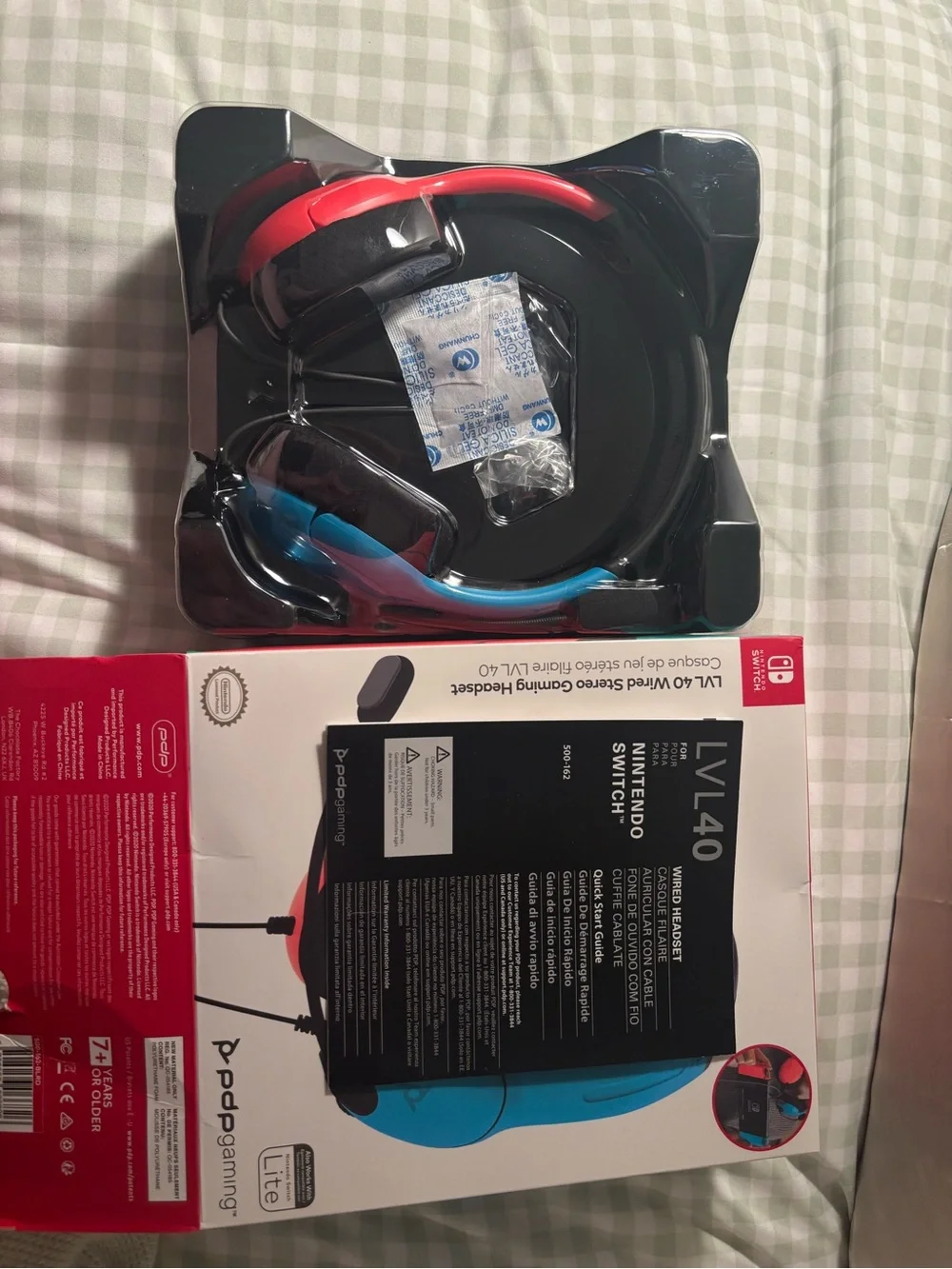 Nintendo LVL40 Wired Stereo Gaming Headset - Blue and Red